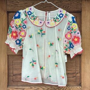 Free People Flowers of Love Top L